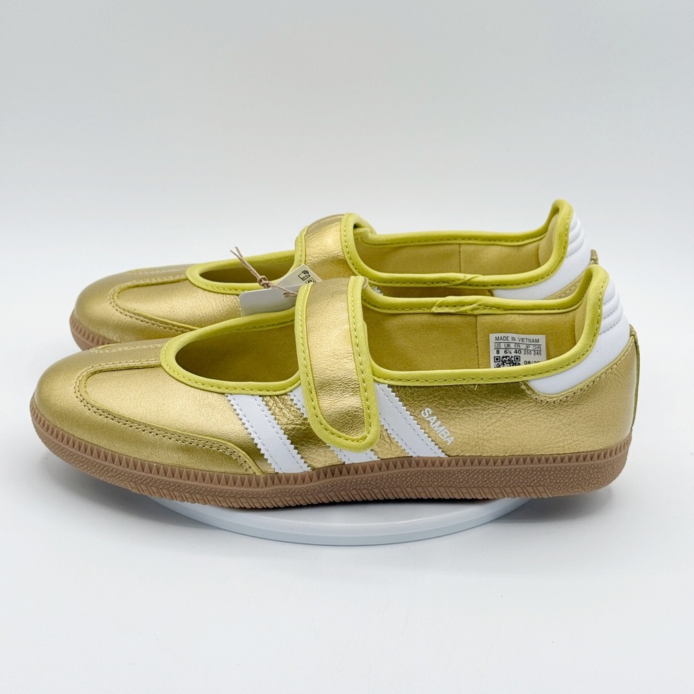 Adidas Samba Jane Womens Size 8 Gold Metallic IH6599, NEW - Picture 9 of 10